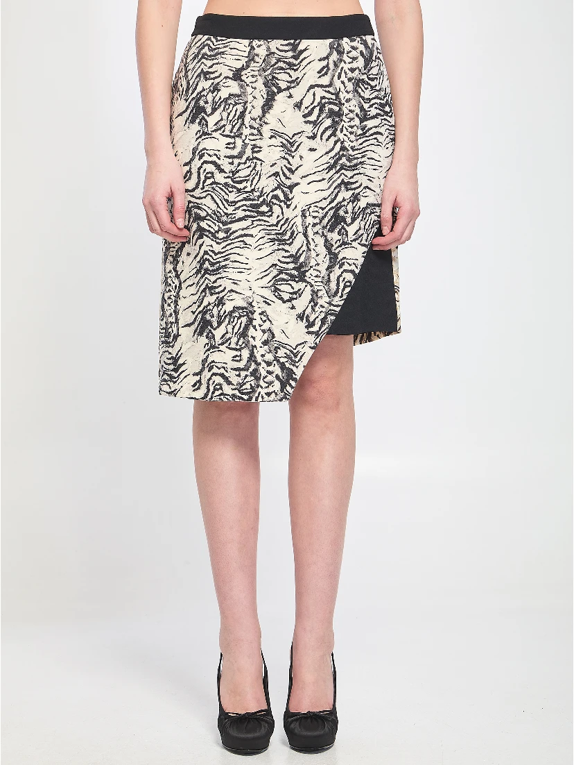Animalier print skirt