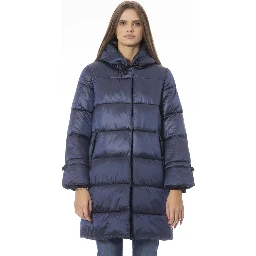 Light Blue Nylon Jackets & Coat
