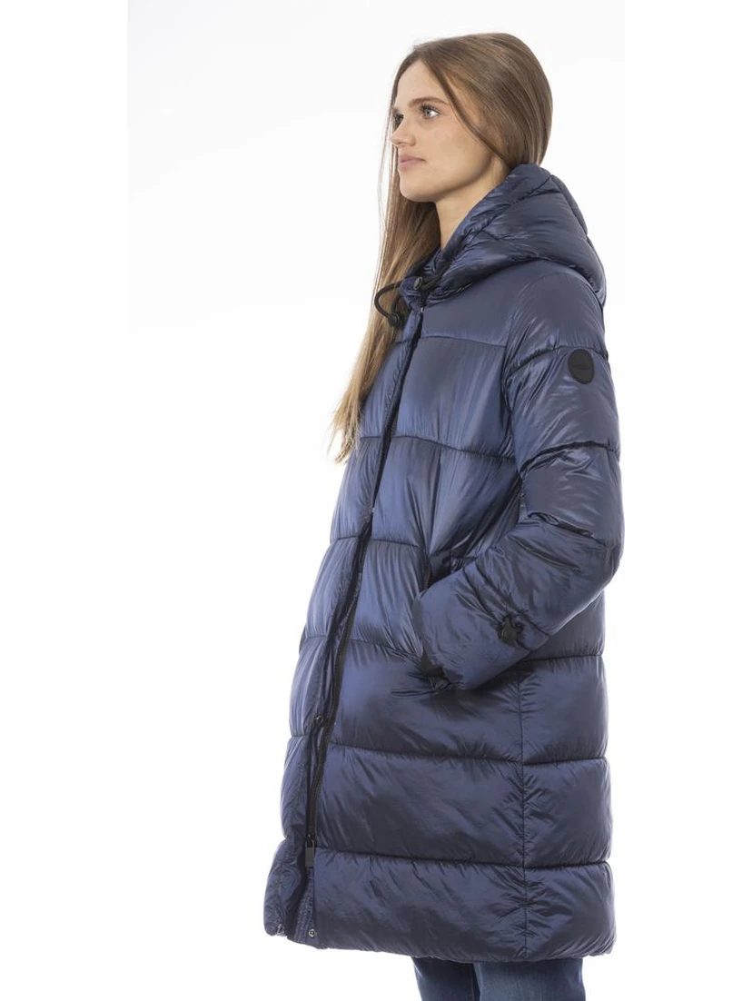 Light Blue Nylon Jackets & Coat