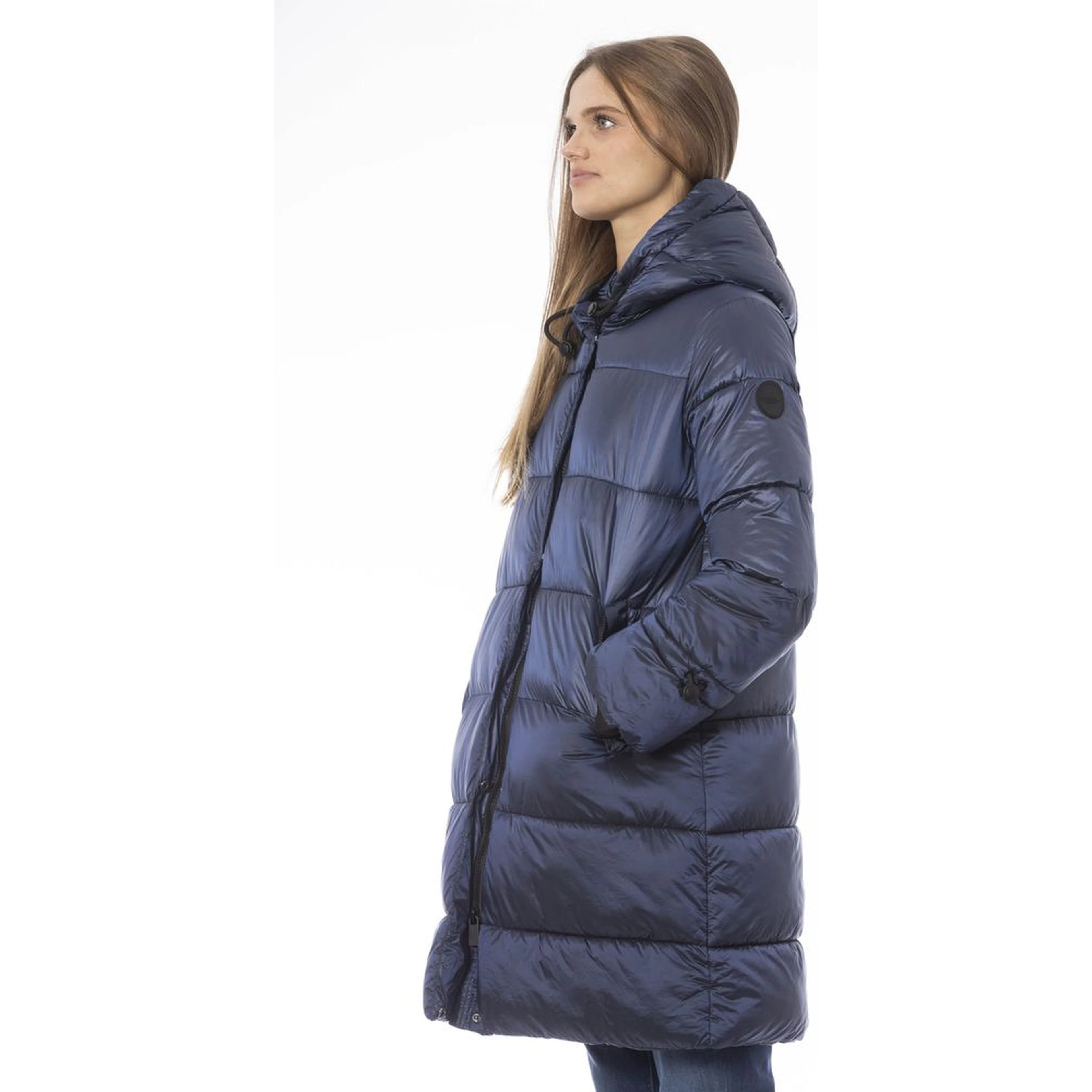 Light Blue Nylon Jackets & Coat