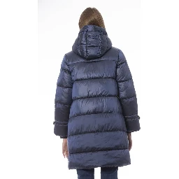 Light Blue Nylon Jackets & Coat