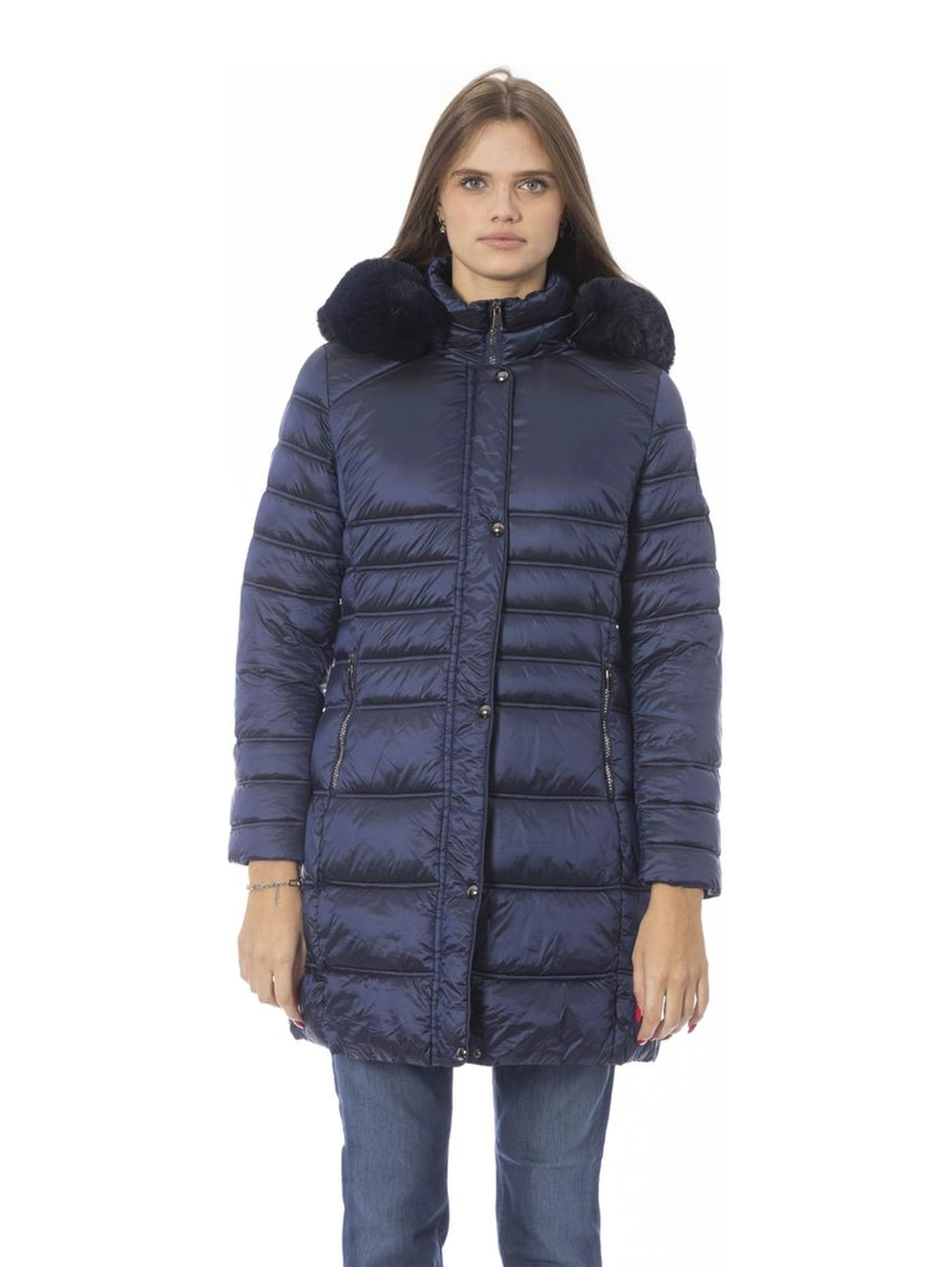 Light Blue Polyester Jackets & Coat