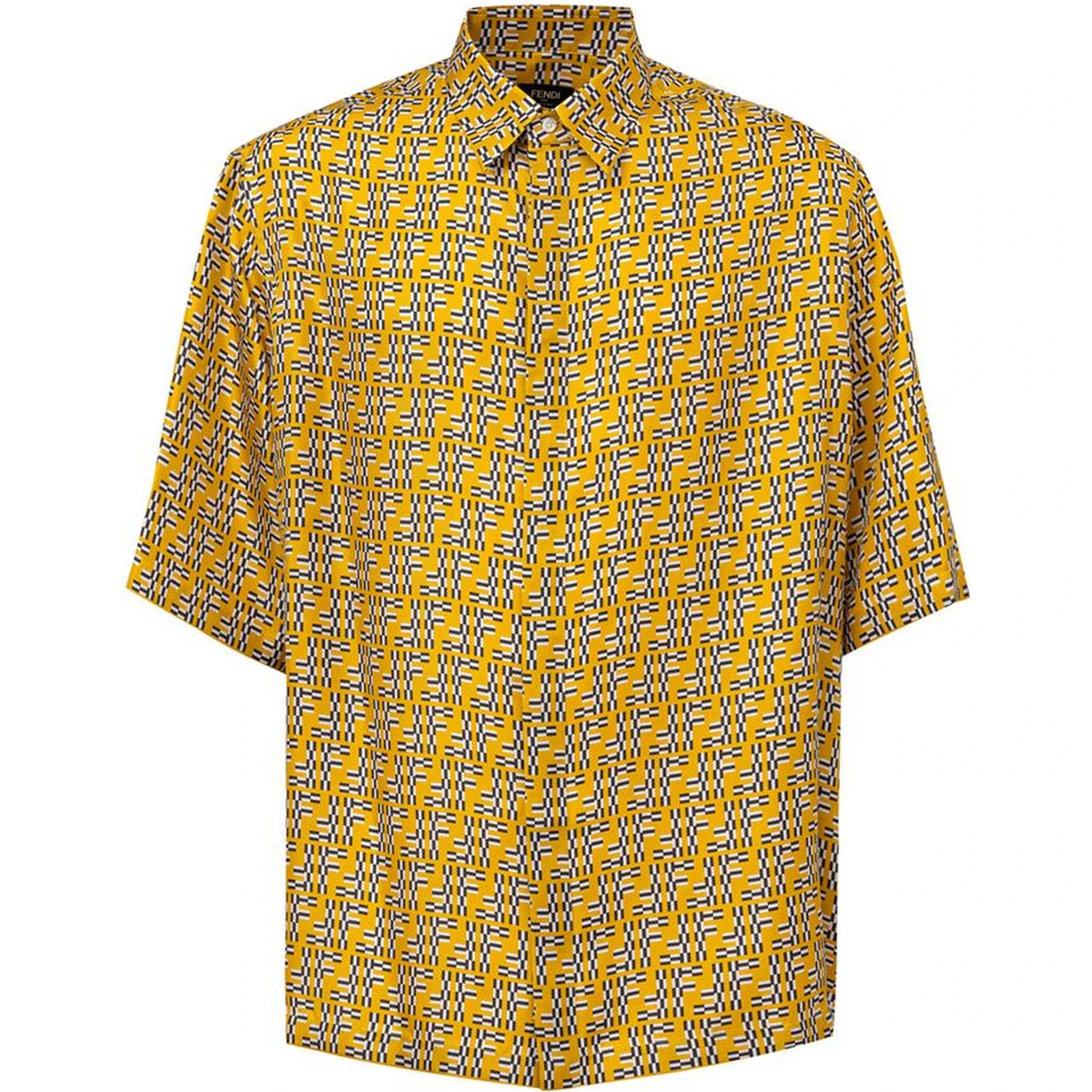 Yellow Silk Shortsleeve Shirt