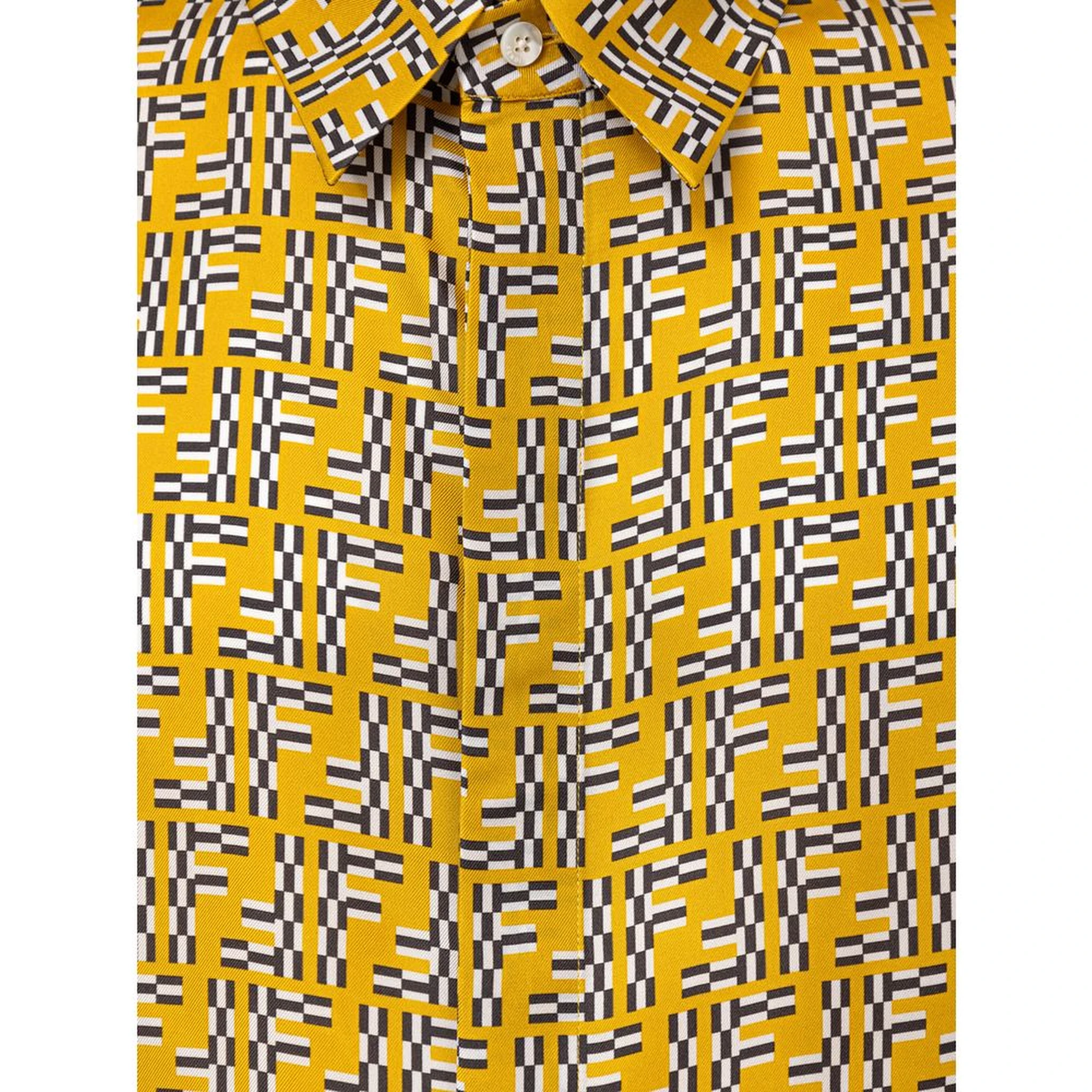 Yellow Silk Shortsleeve Shirt