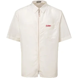 White Polyester Shortsleeve Shirt