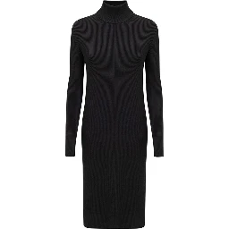 Black Wool Long Dress