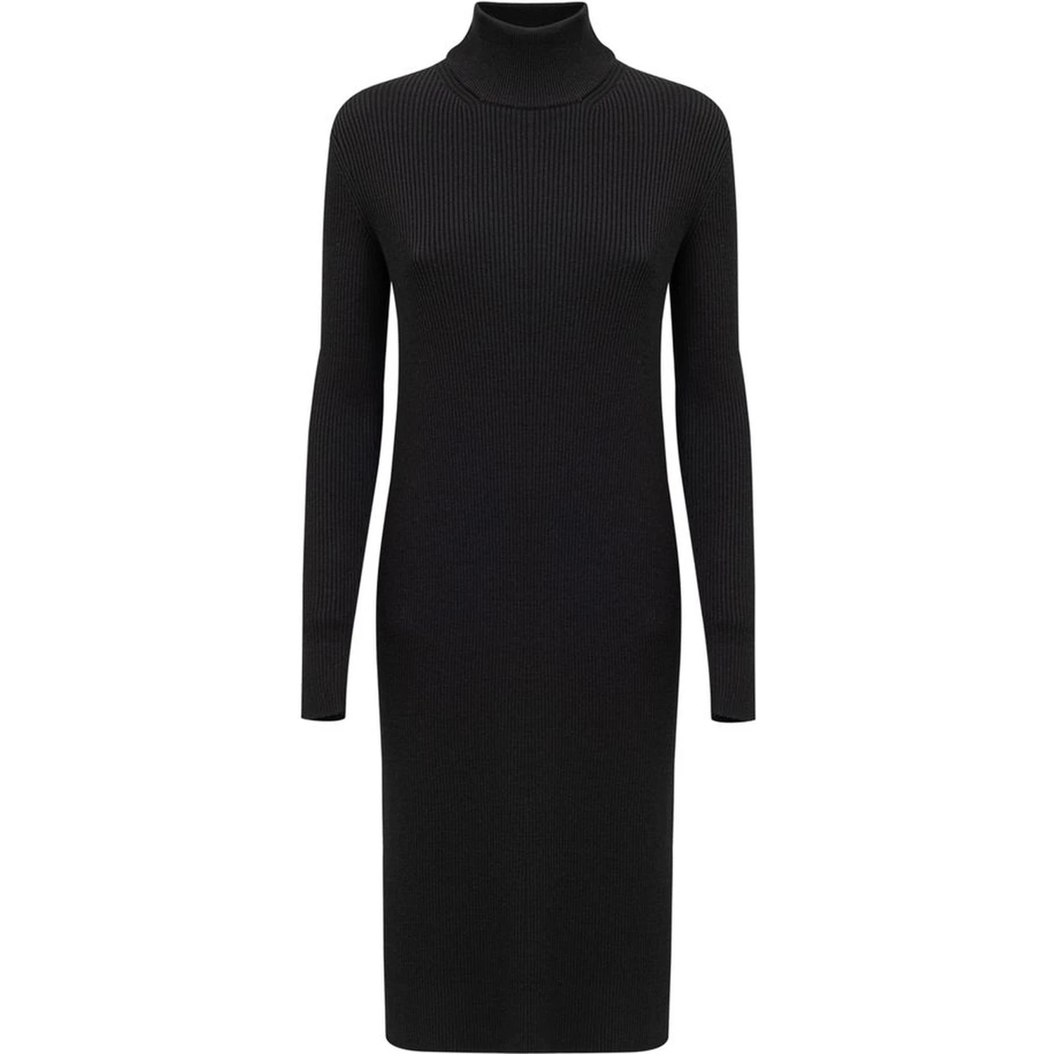 Black Wool Long Dress