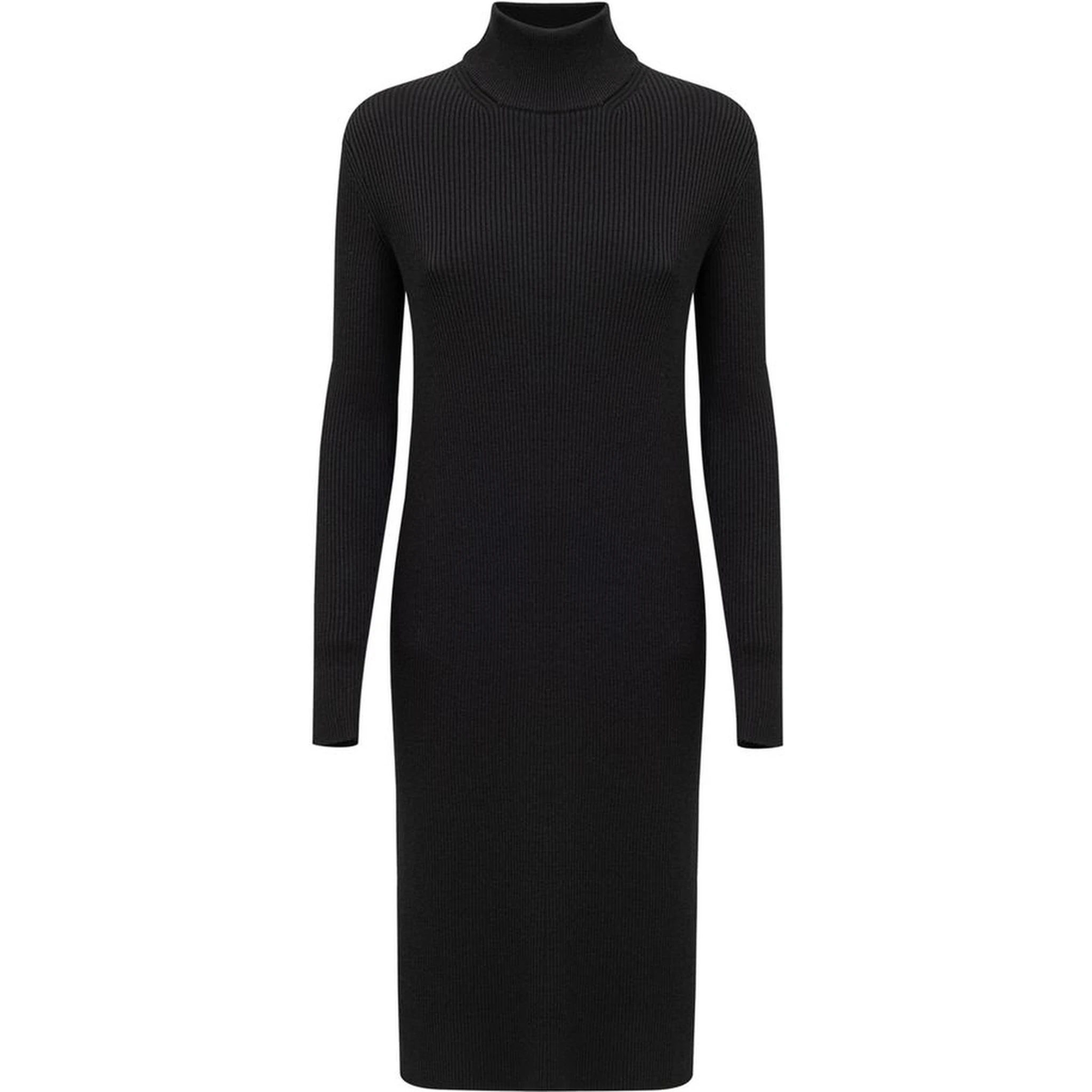 Black Wool Long Dress