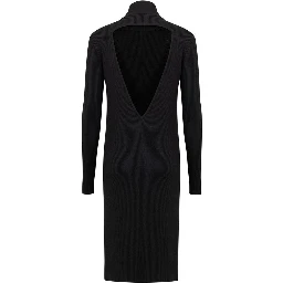 Black Wool Long Dress