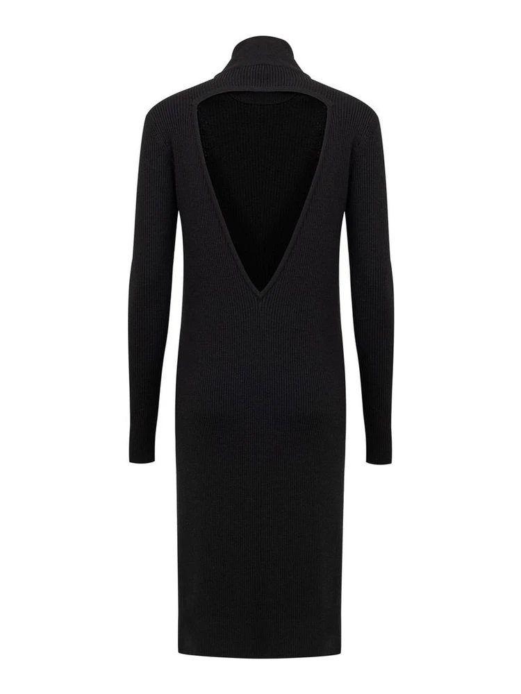 Black Wool Long Dress alternative