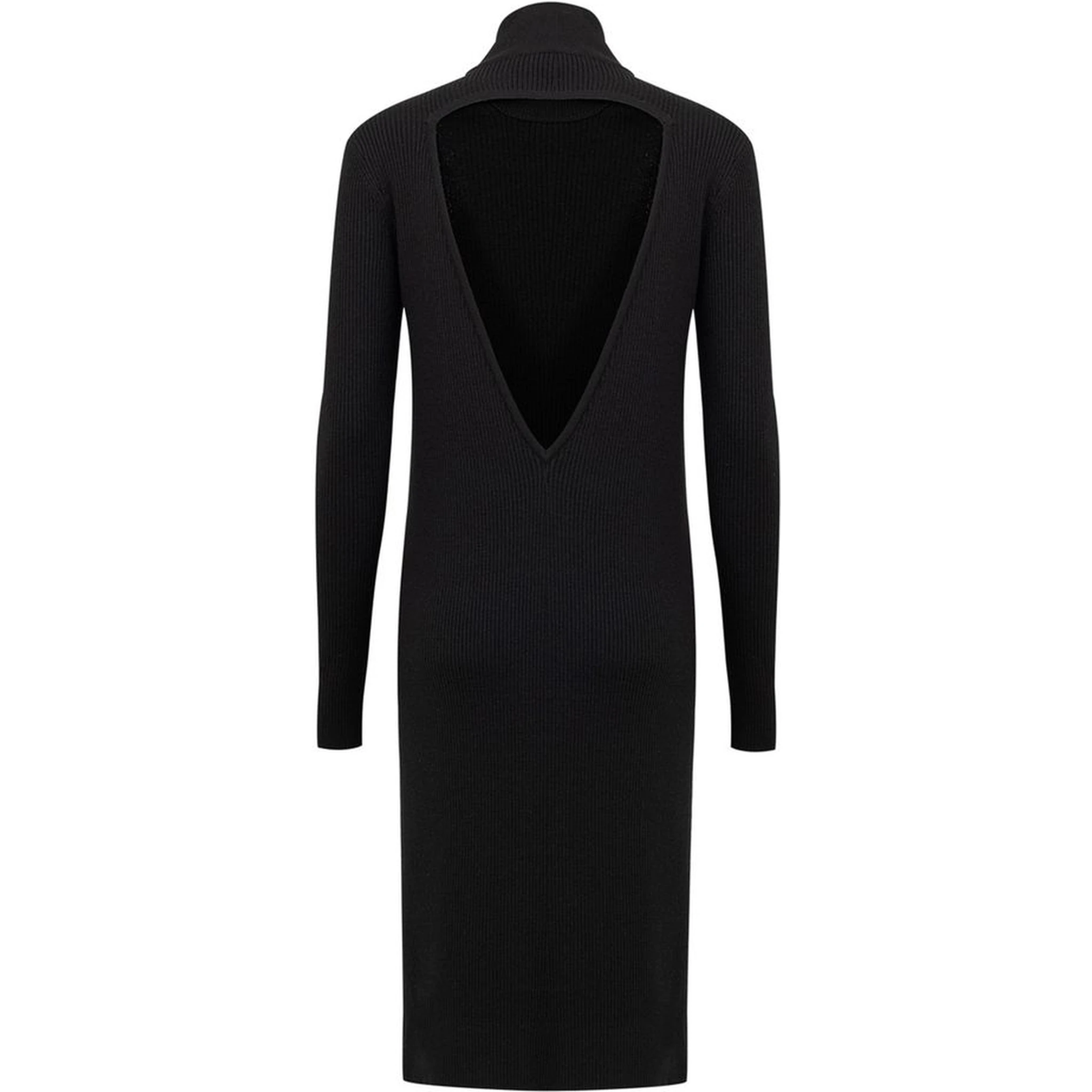 Black Wool Long Dress