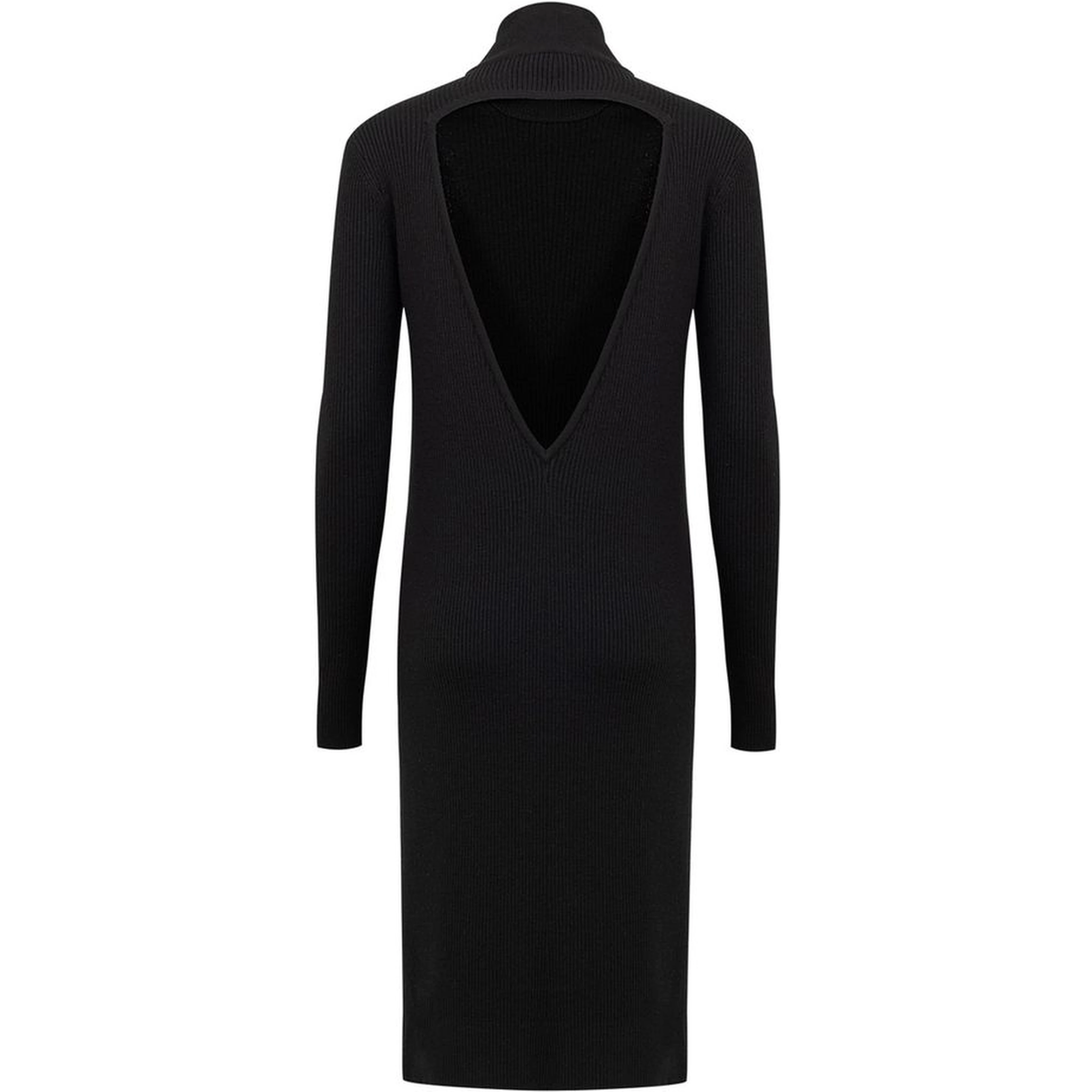 Black Wool Long Dress