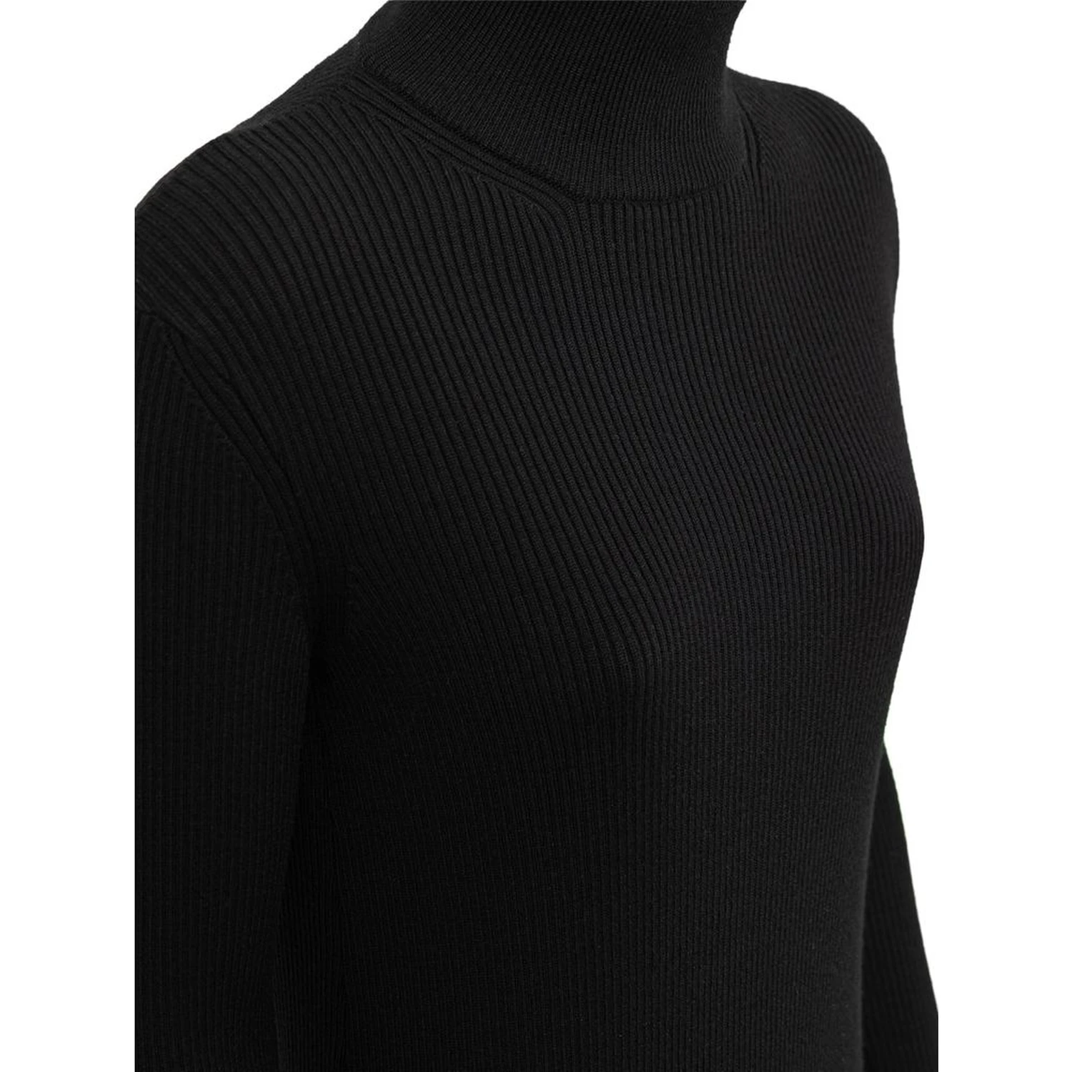 Black Wool Long Dress