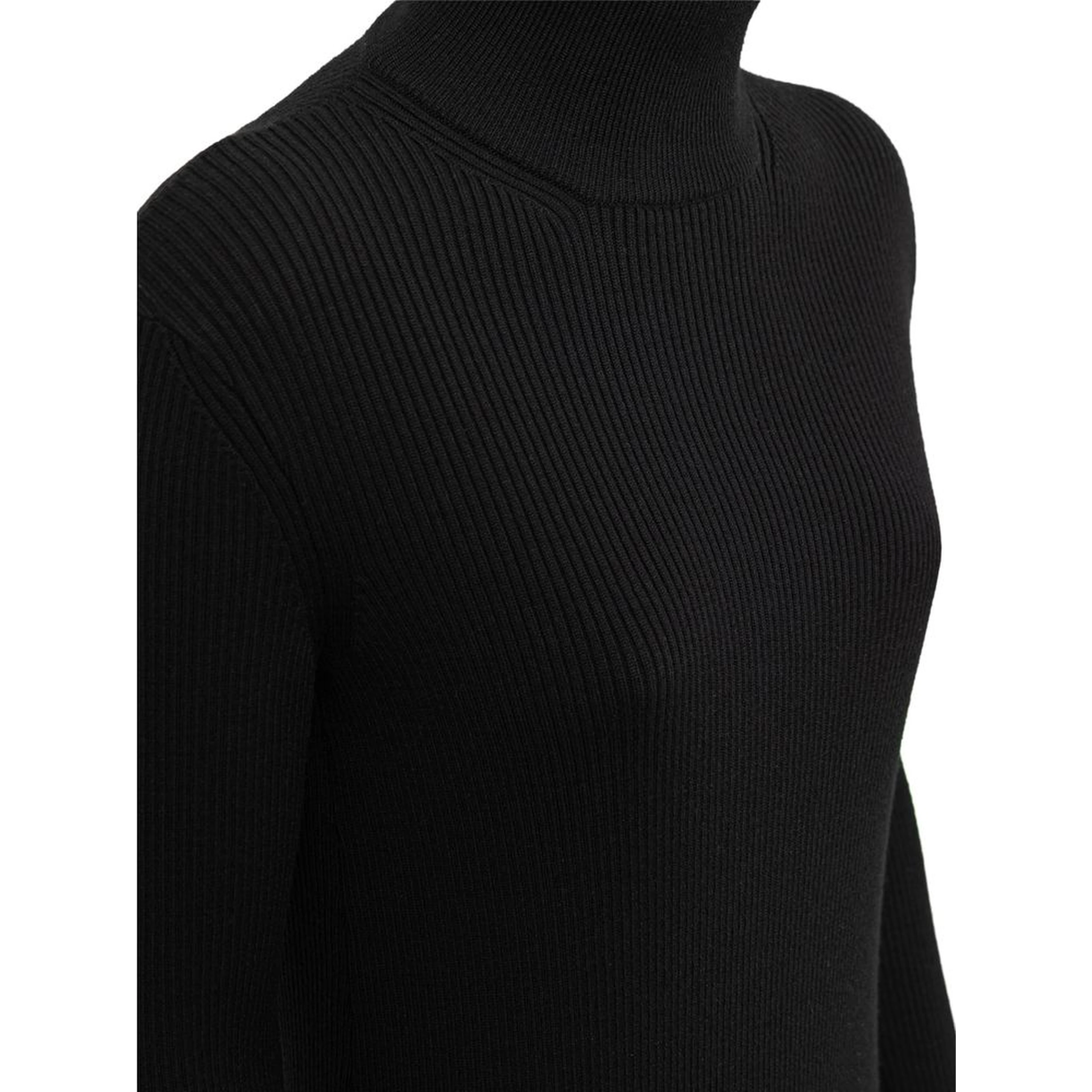 Black Wool Long Dress