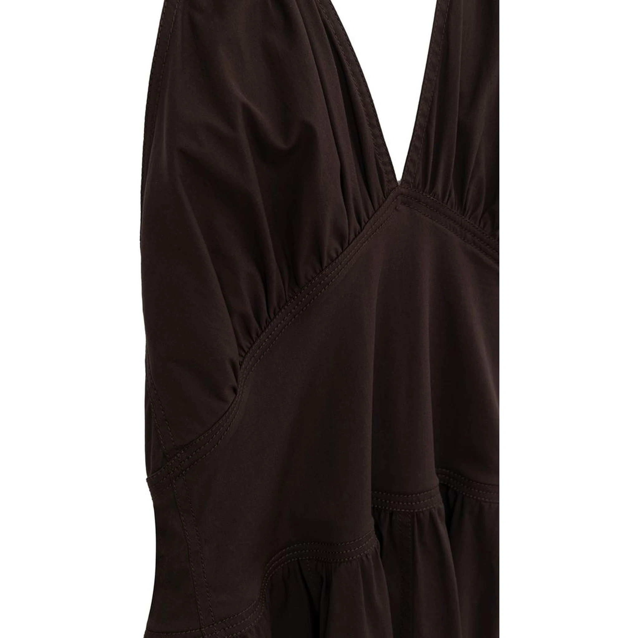 Brown Cotton Long Dress