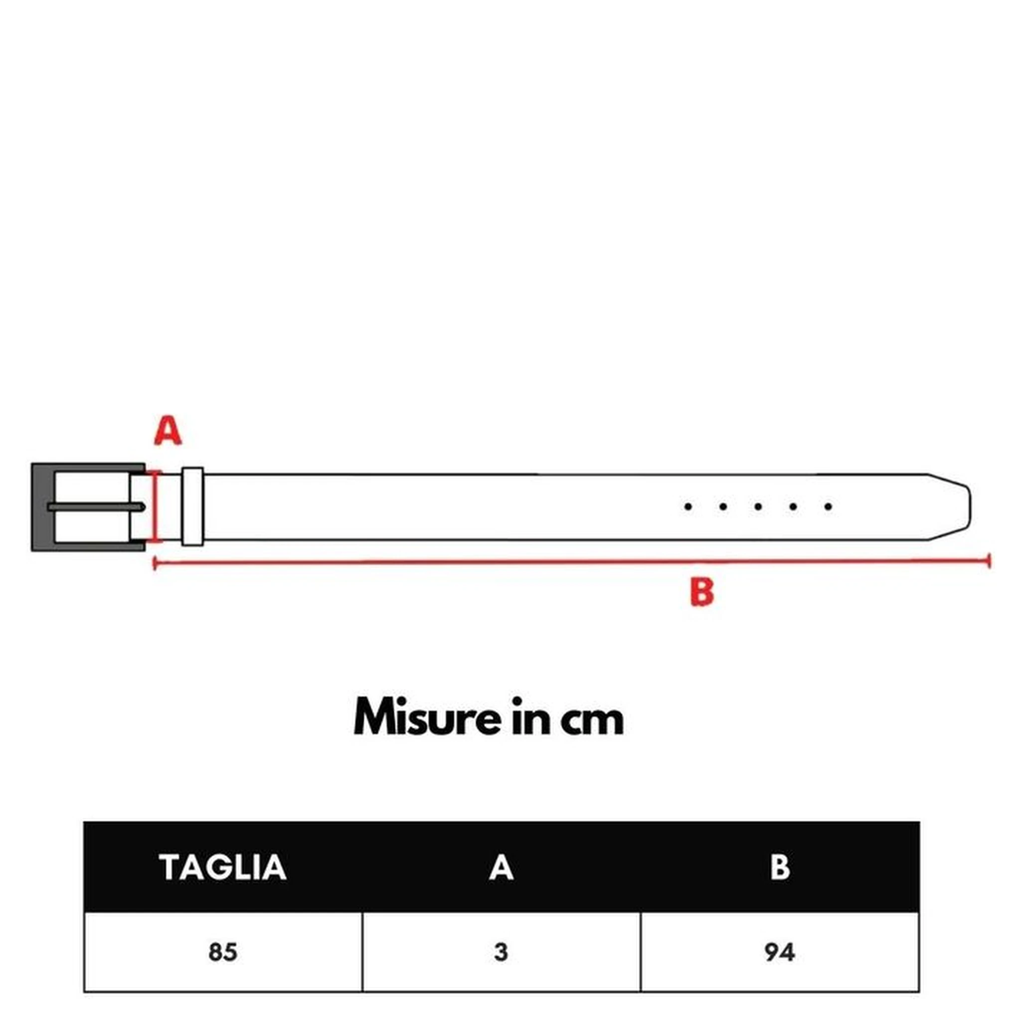 Black And White Leather Regular Belt