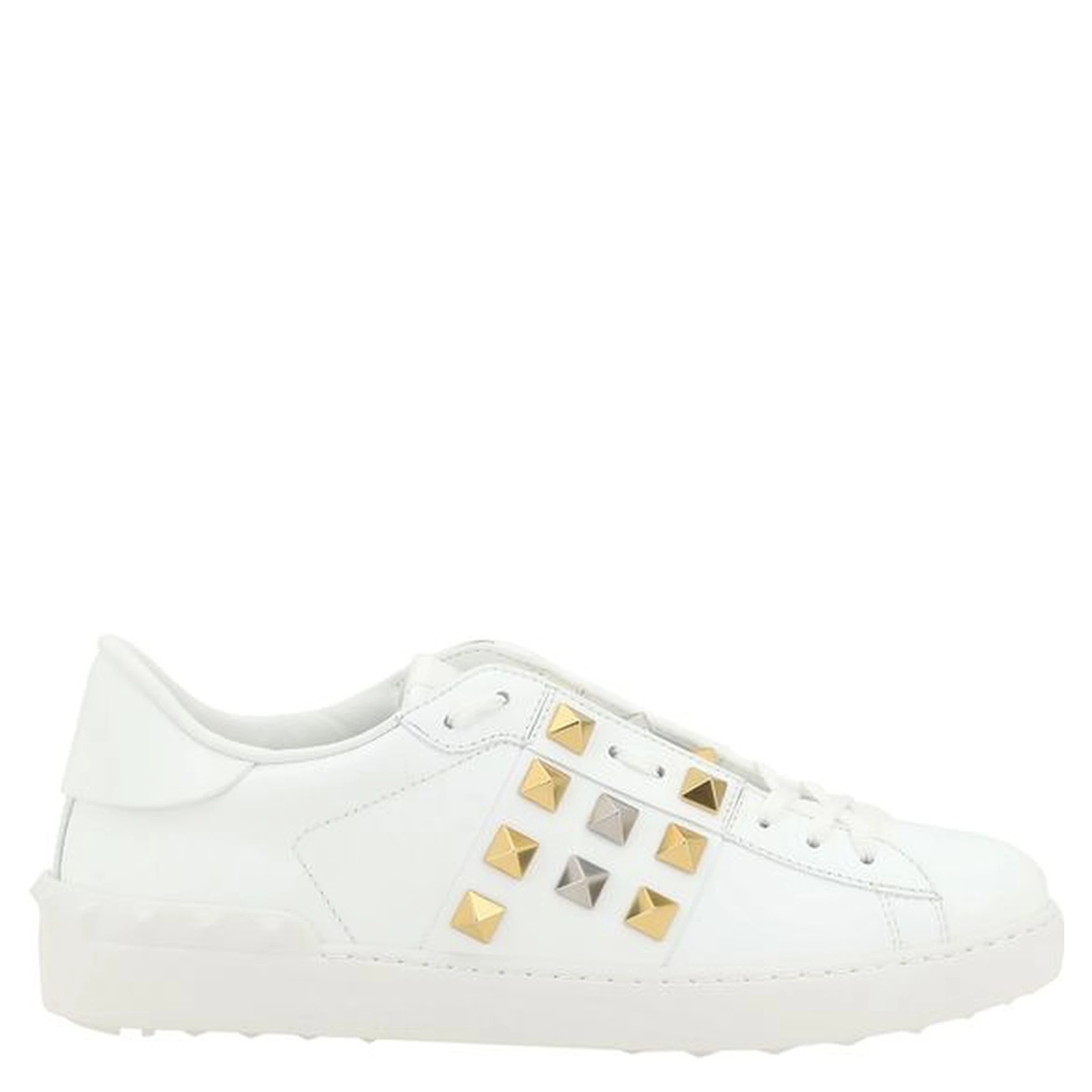 White Calf Leather Bos Taurus Low Top Sneakers