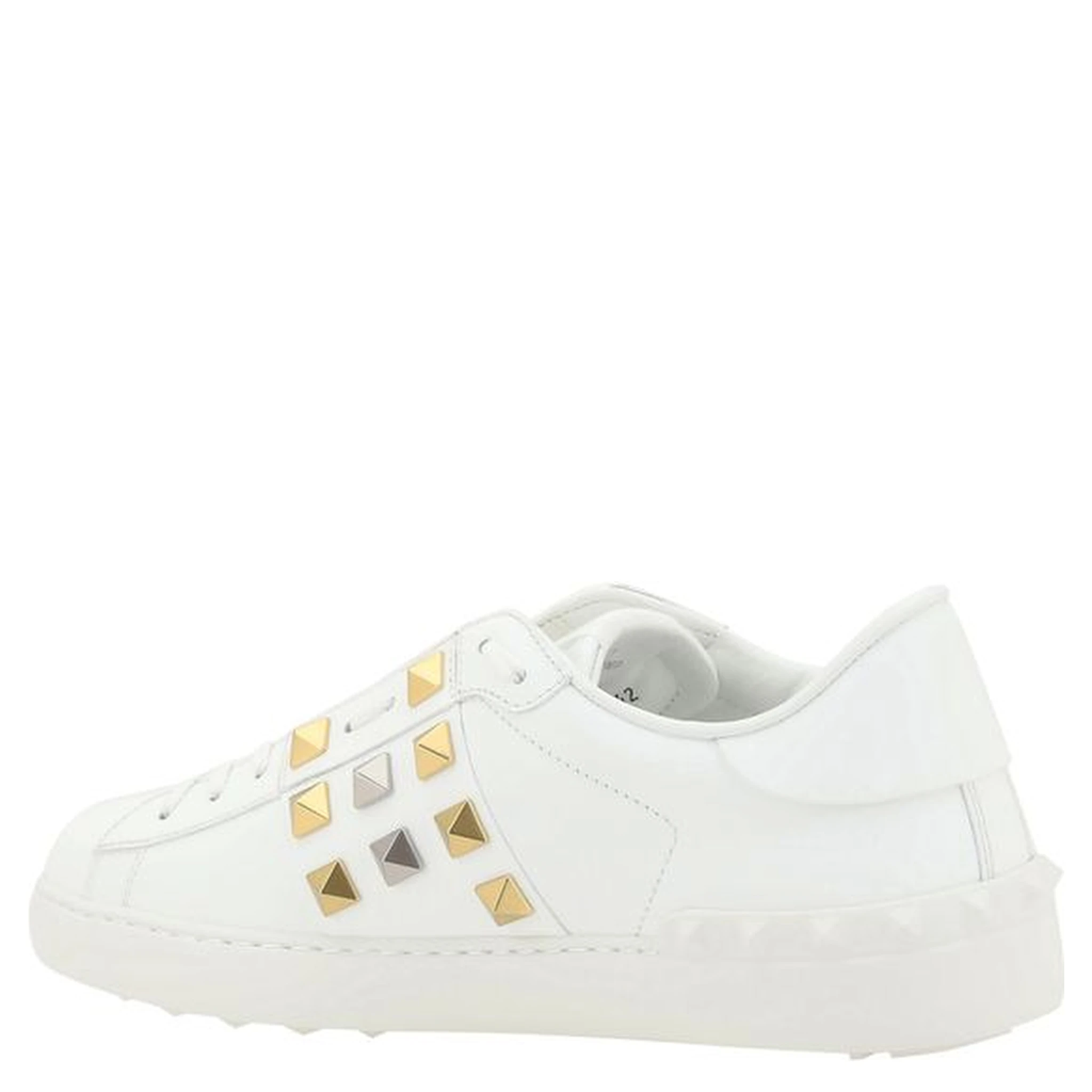 White Calf Leather Bos Taurus Low Top Sneakers
