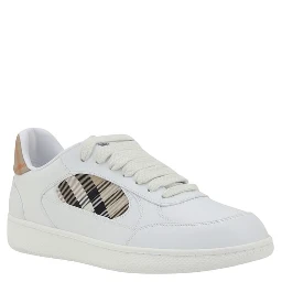 White Calf Leather Bos Taurus Low Top Sneakers