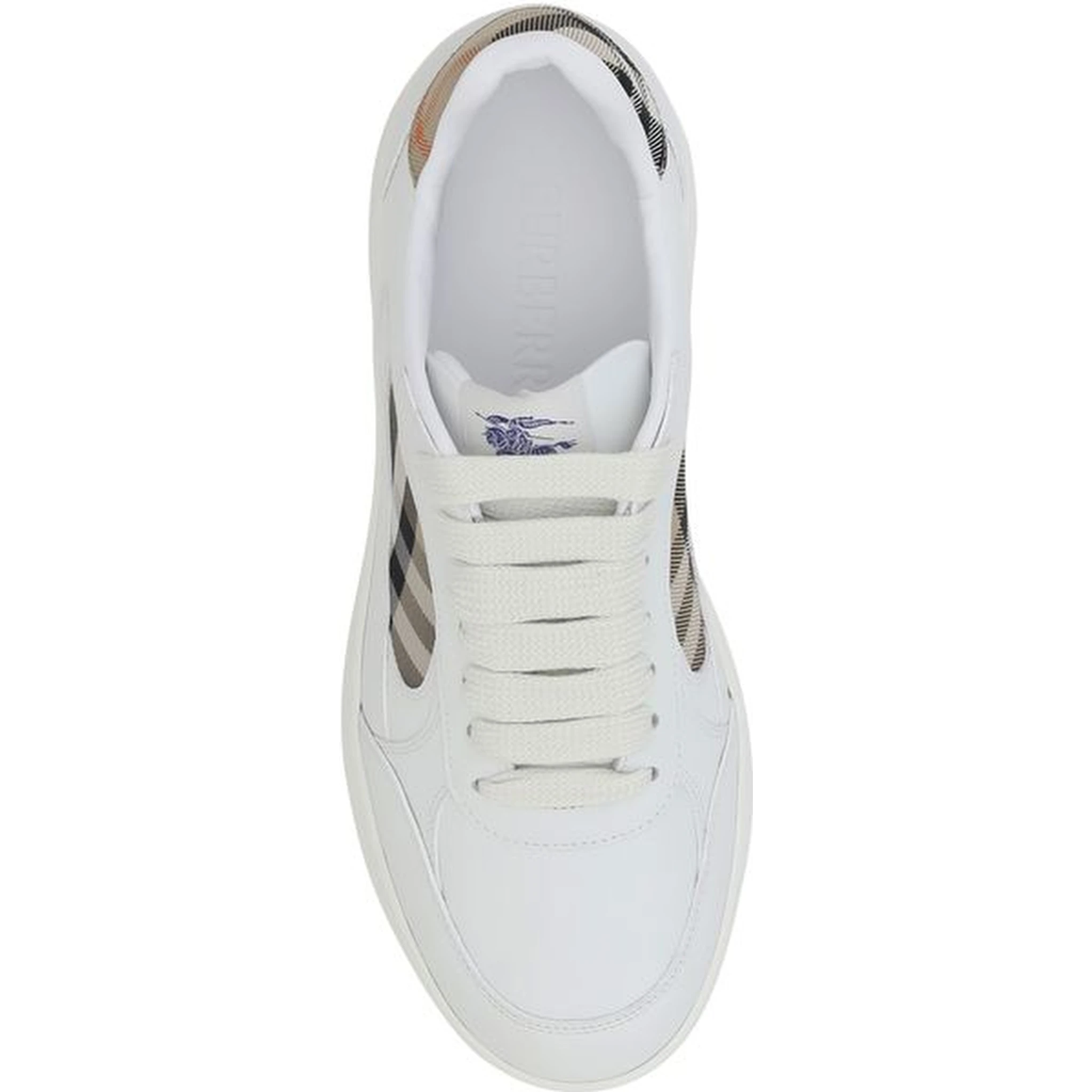 White Calf Leather Bos Taurus Low Top Sneakers