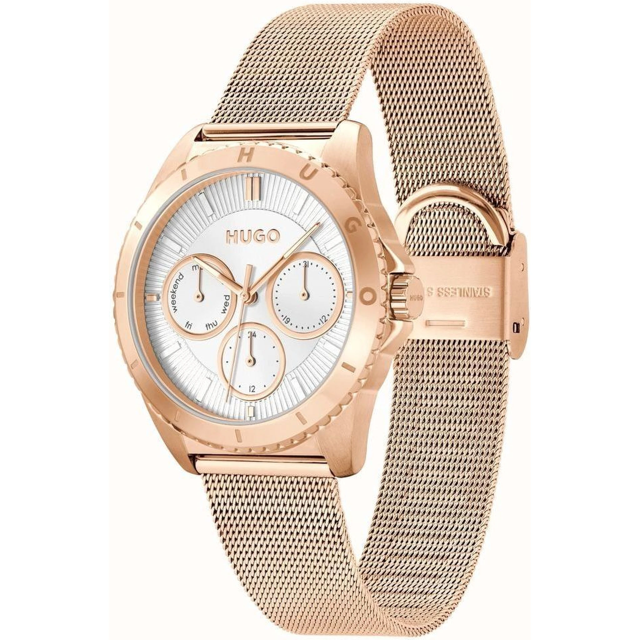 Gold Stainless Steel Dress Watch