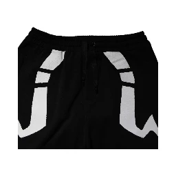 Black Logo Cotton Jogger Sweatpants Pants