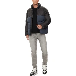 Blue Recycled Polyamide Coat