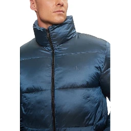Blue Recycled Polyamide Coat
