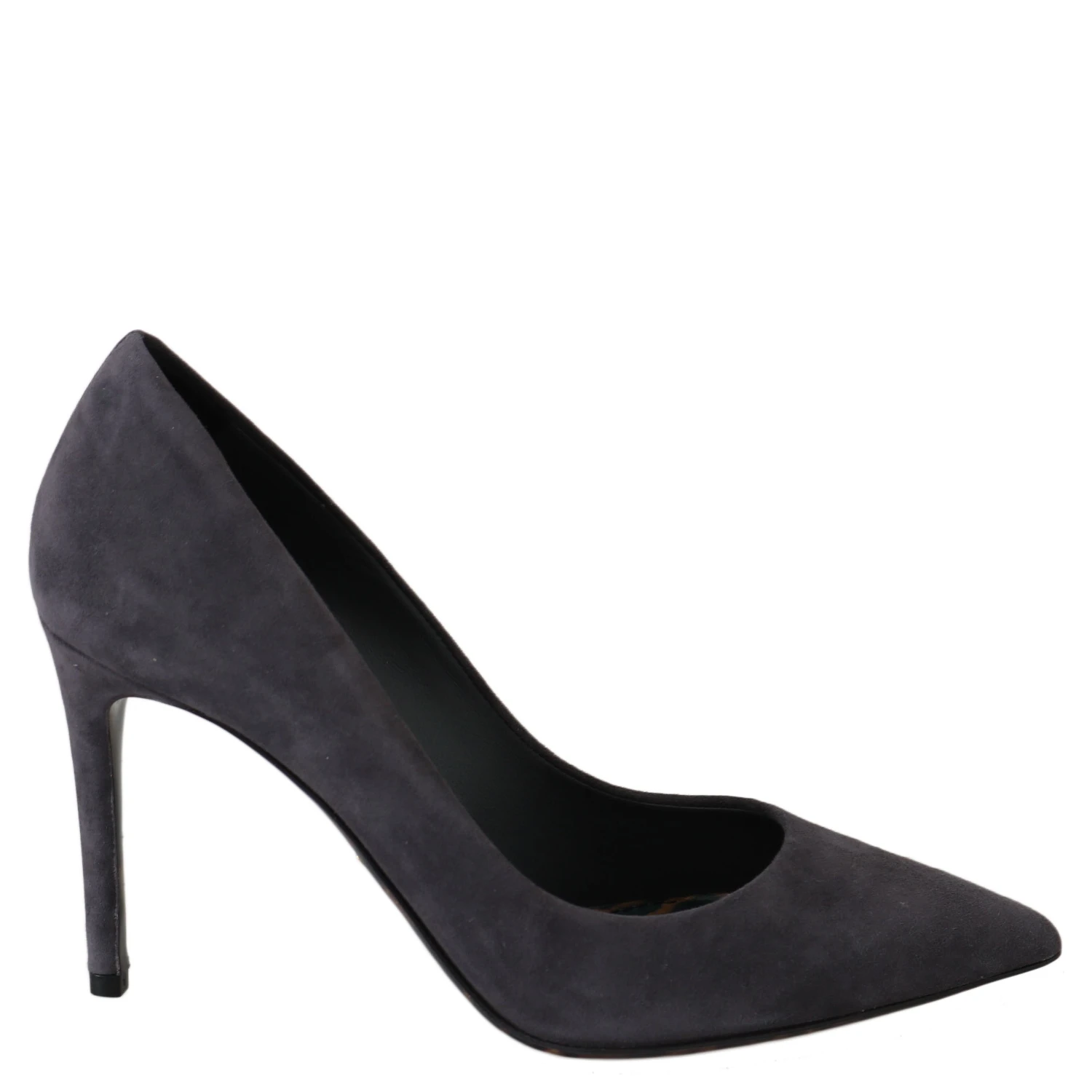 Gray Suede Leather Stiletto  Shoes Heels