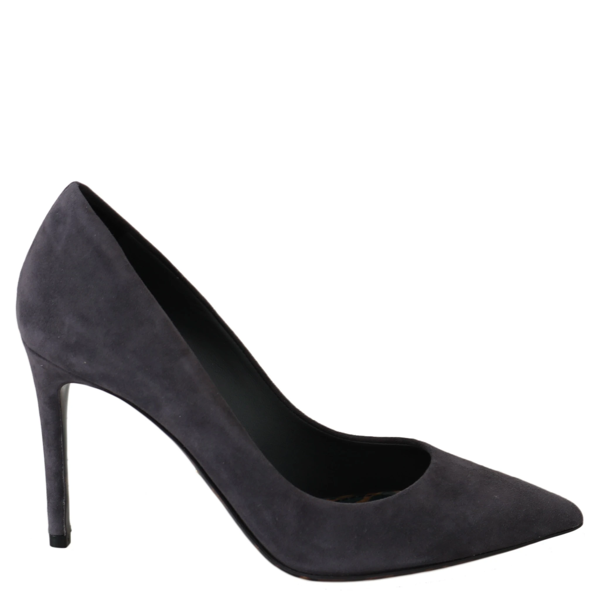 Gray Suede Leather Stiletto  Shoes Heels