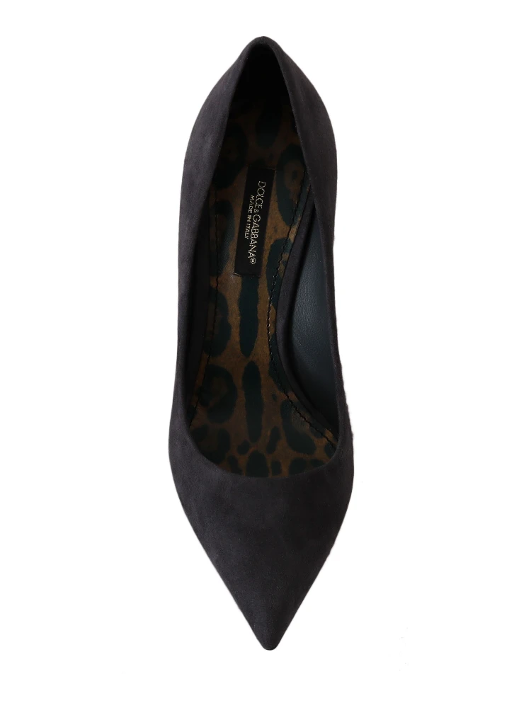 Gray Suede Leather Stiletto  Shoes Heels alternative