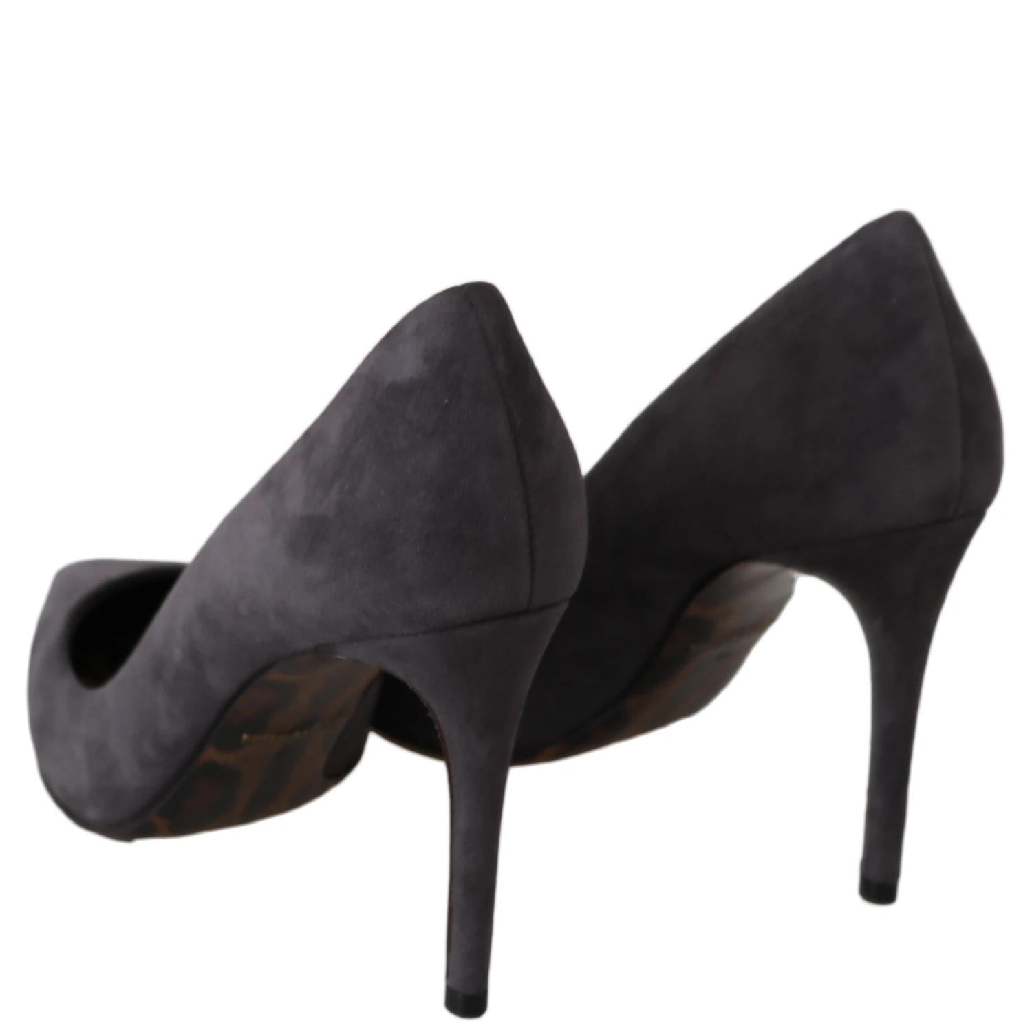 Gray Suede Leather Stiletto  Shoes Heels