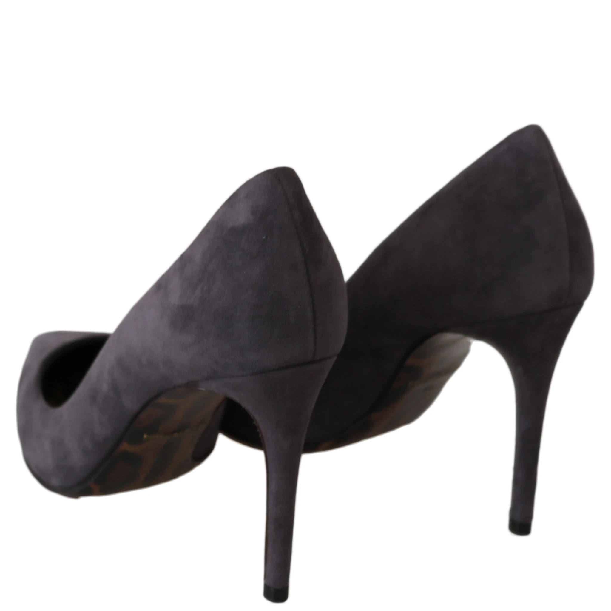 Gray Suede Leather Stiletto  Shoes Heels