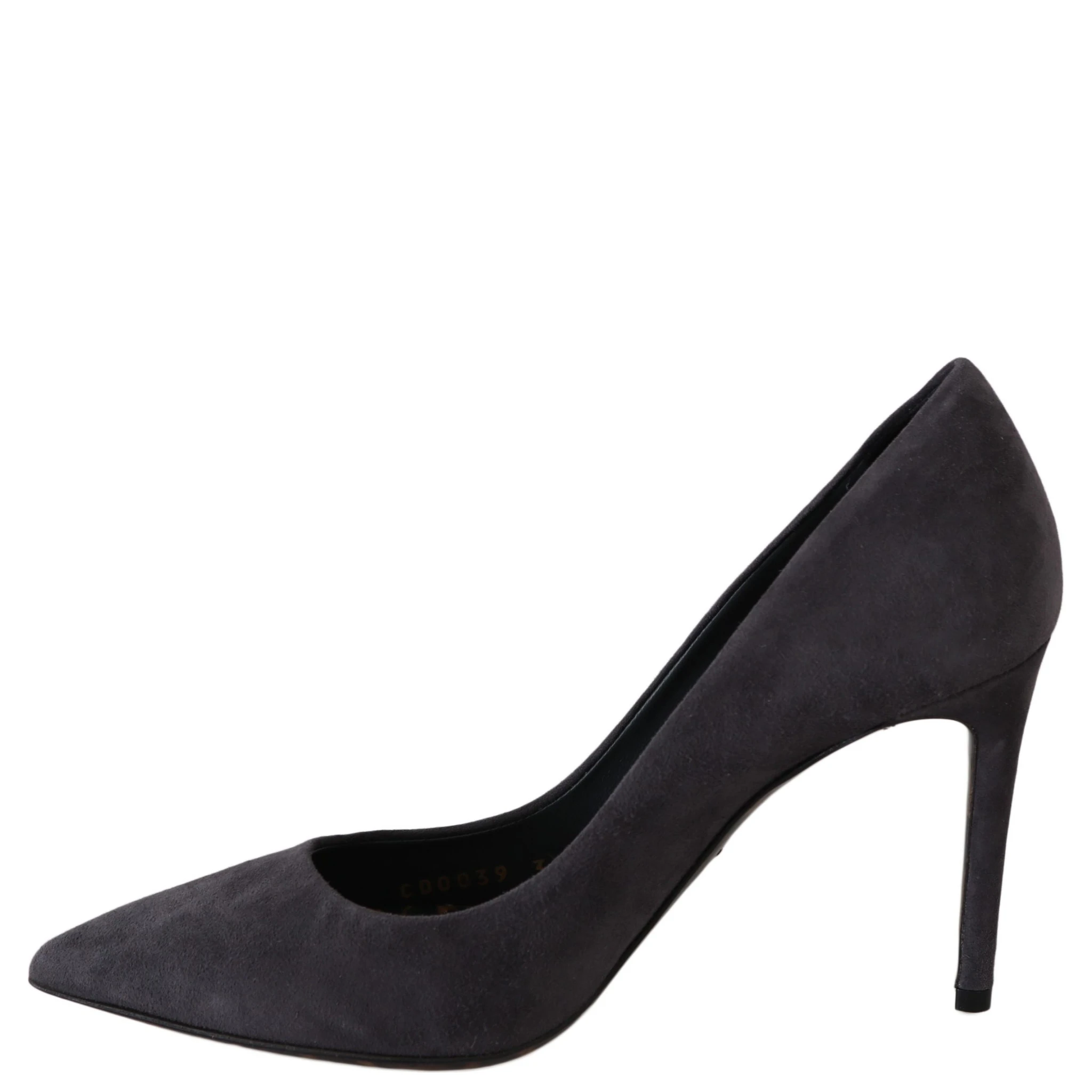 Gray Suede Leather Stiletto  Shoes Heels