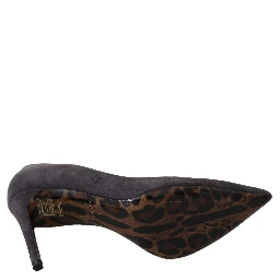 Gray Suede Leather Stiletto  Shoes Heels