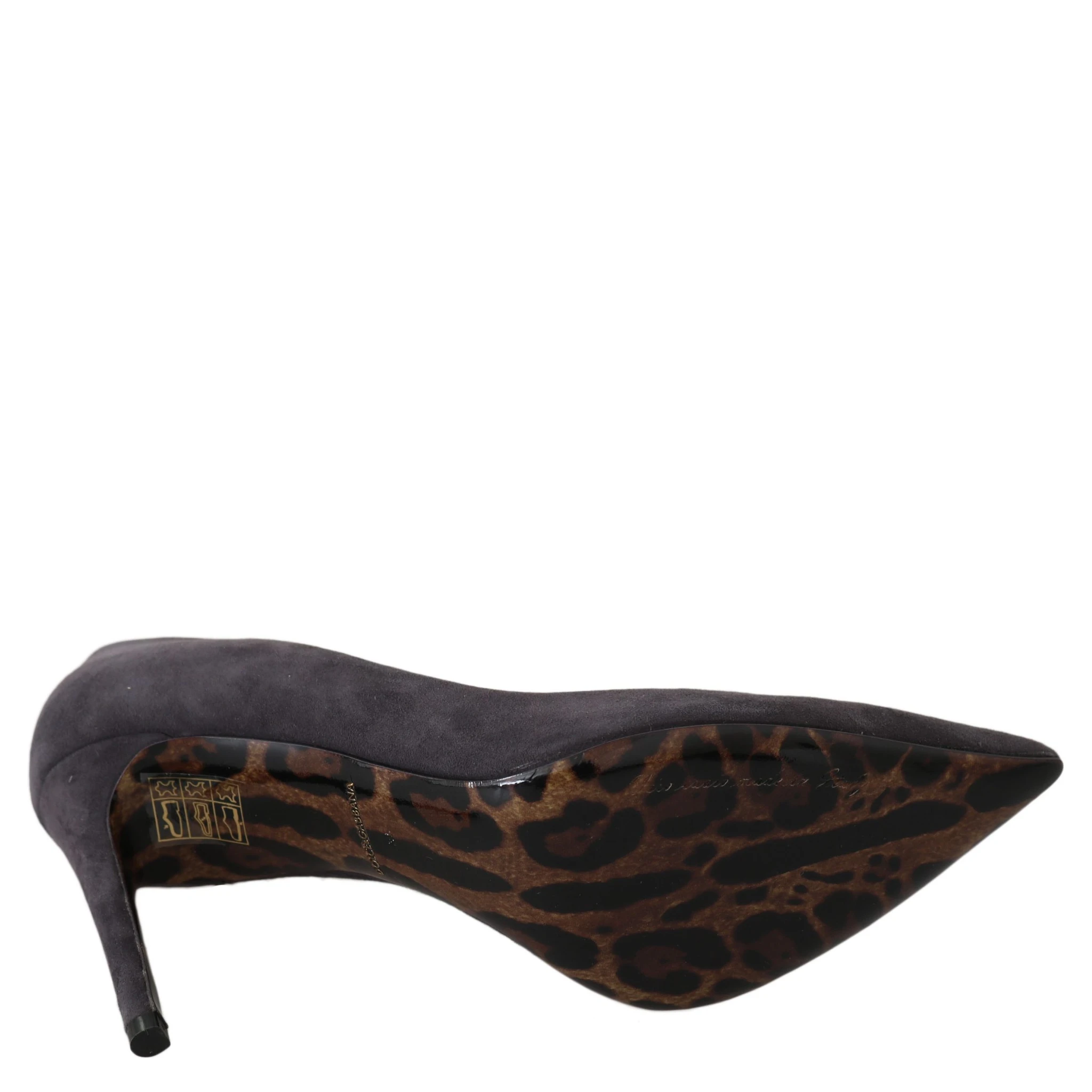 Gray Suede Leather Stiletto  Shoes Heels