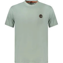 Green Cotton Men T-shirt In Gray