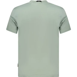 Green Cotton Men T-shirt In Gray