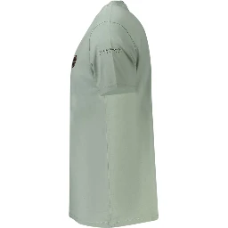 Green Cotton Men T-shirt In Gray