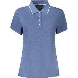 Blue Cotton Polo Shirt