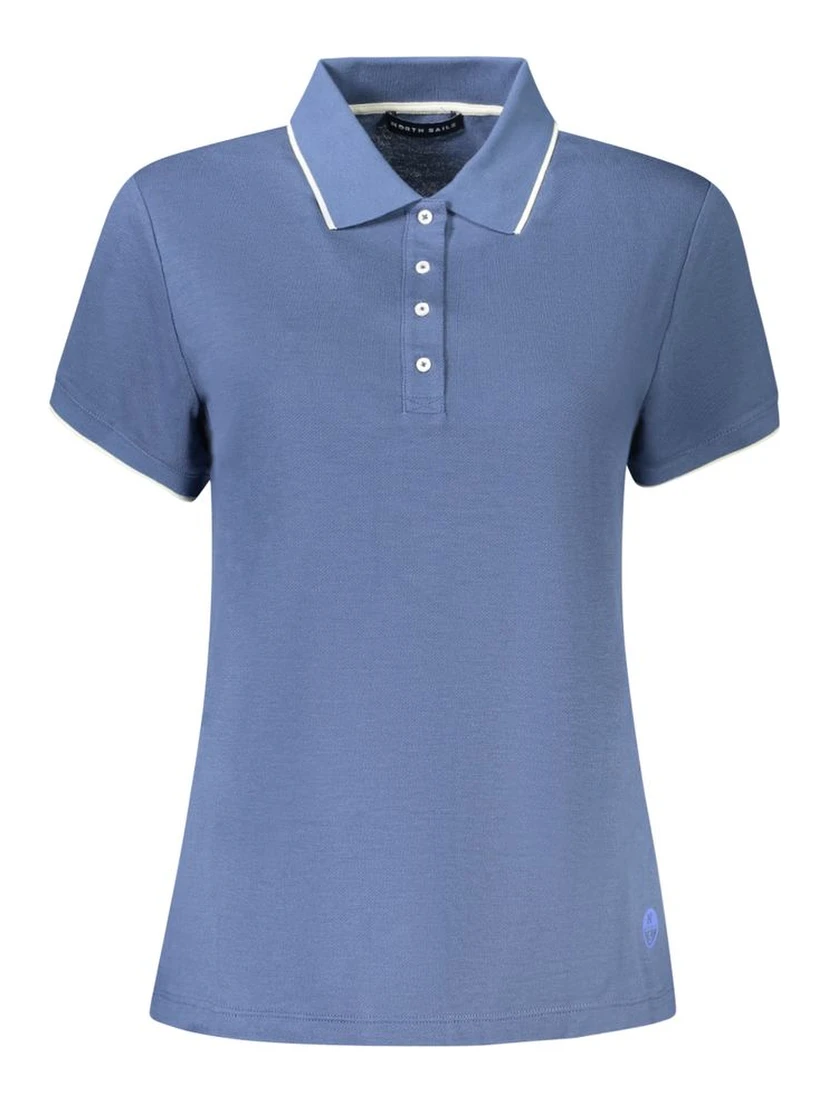 Blue Cotton Polo Shirt
