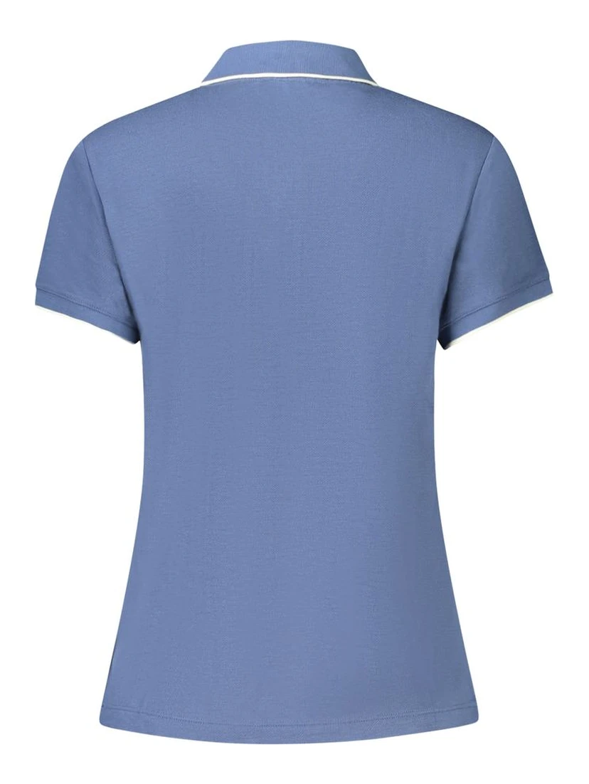 Blue Cotton Polo Shirt