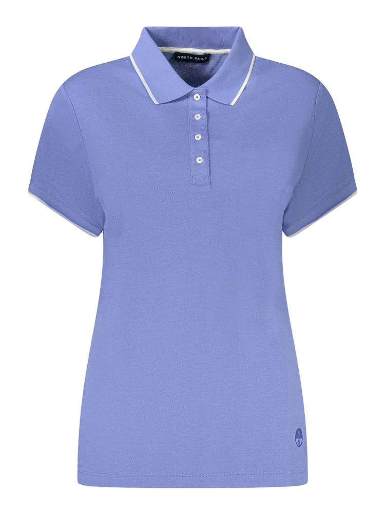 Blue Cotton Polo Shirt