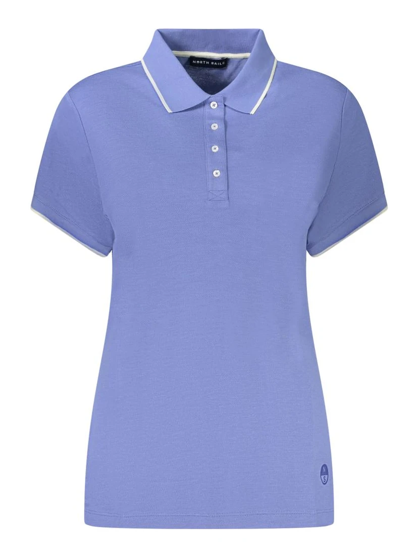 Blue Cotton Polo Shirt