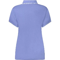 Blue Cotton Polo Shirt