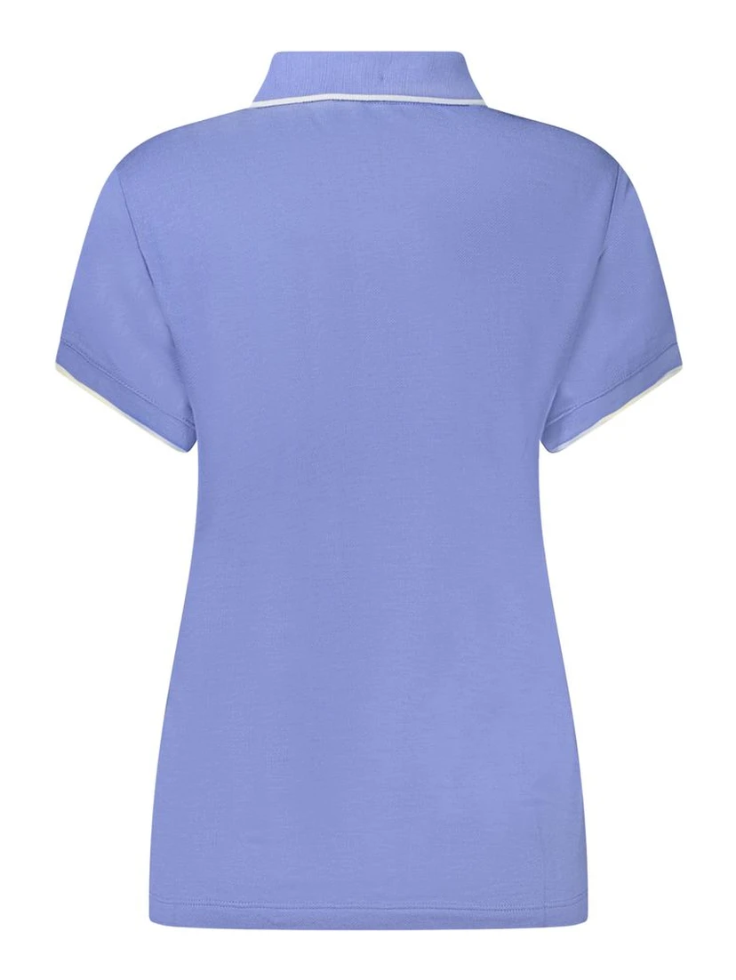 Blue Cotton Polo Shirt