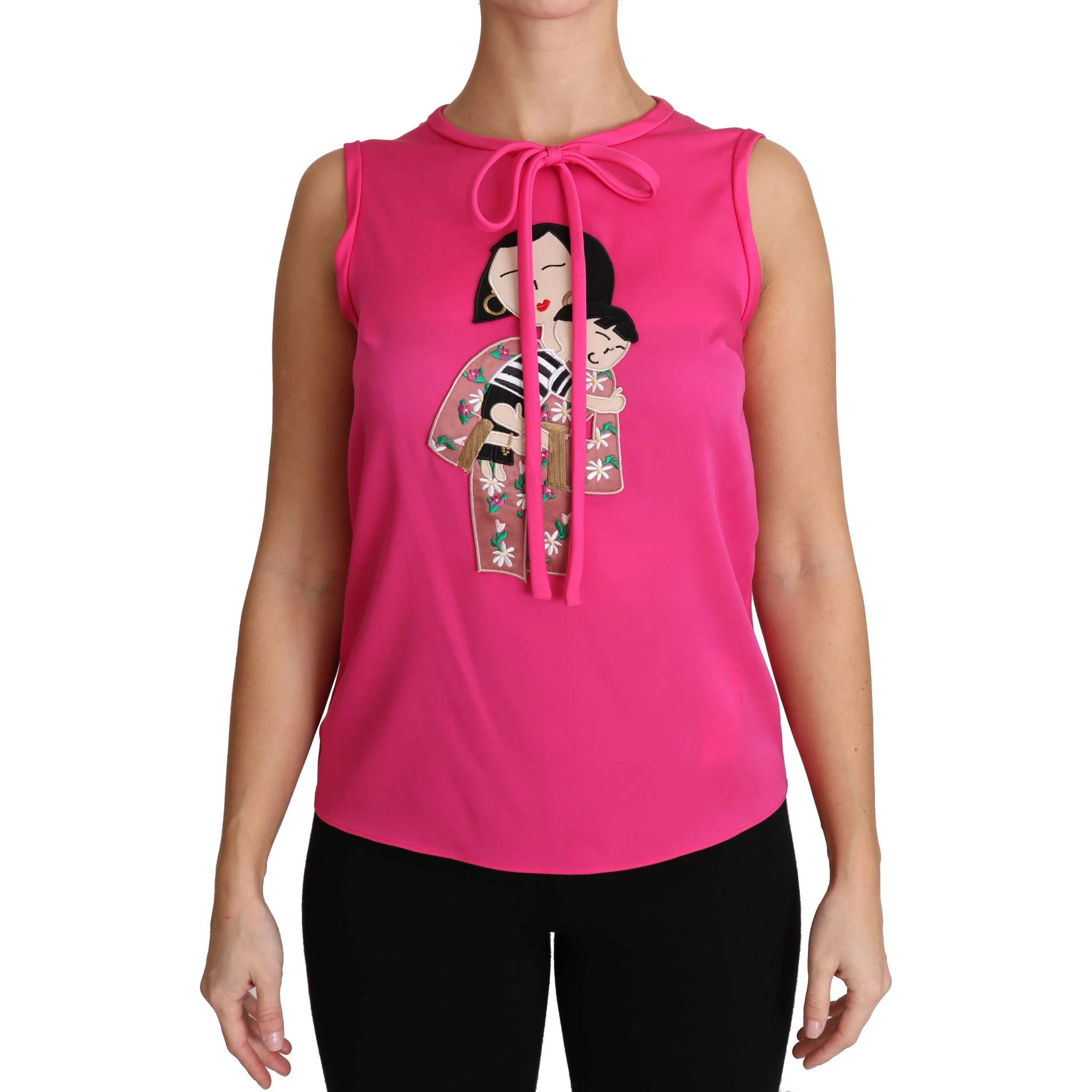 Pink Family Silk Tank  Mama Blouse Top Shirt
