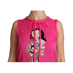 Pink Family Silk Tank  Mama Blouse Top Shirt