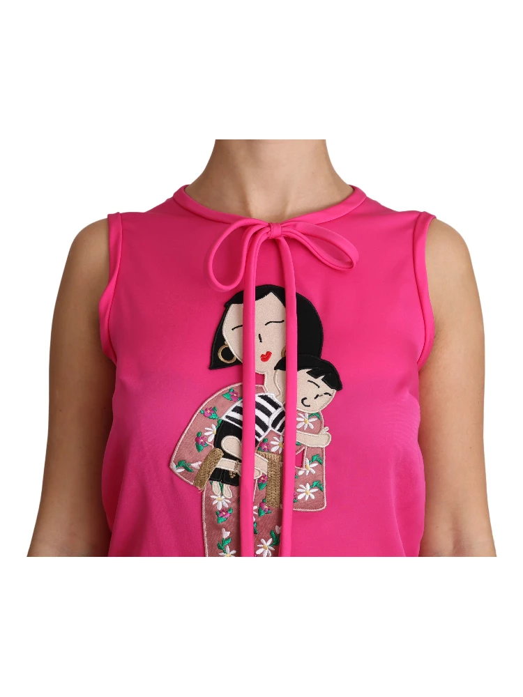 Pink Family Silk Tank  Mama Blouse Top Shirt alternative