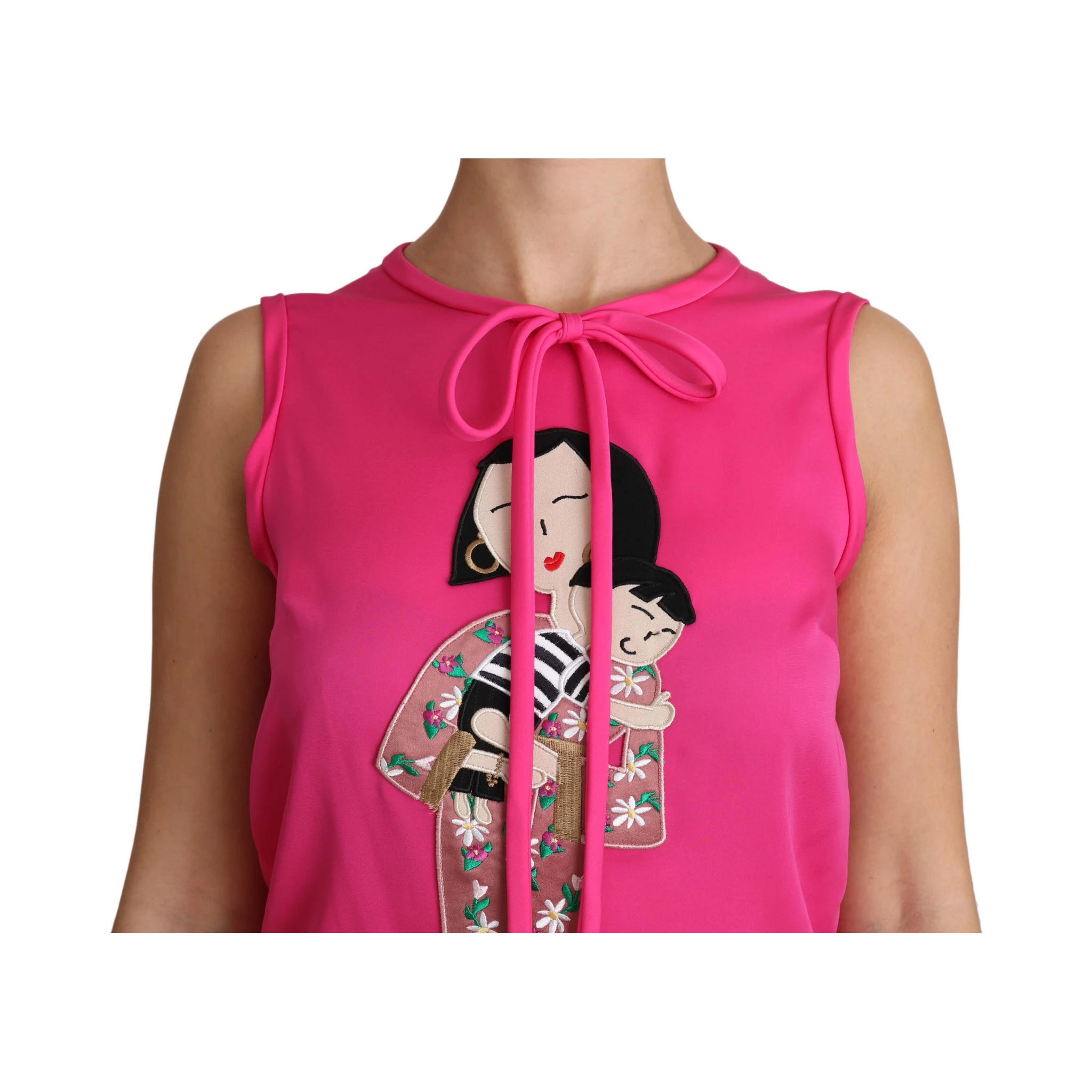 Pink Family Silk Tank  Mama Blouse Top Shirt
